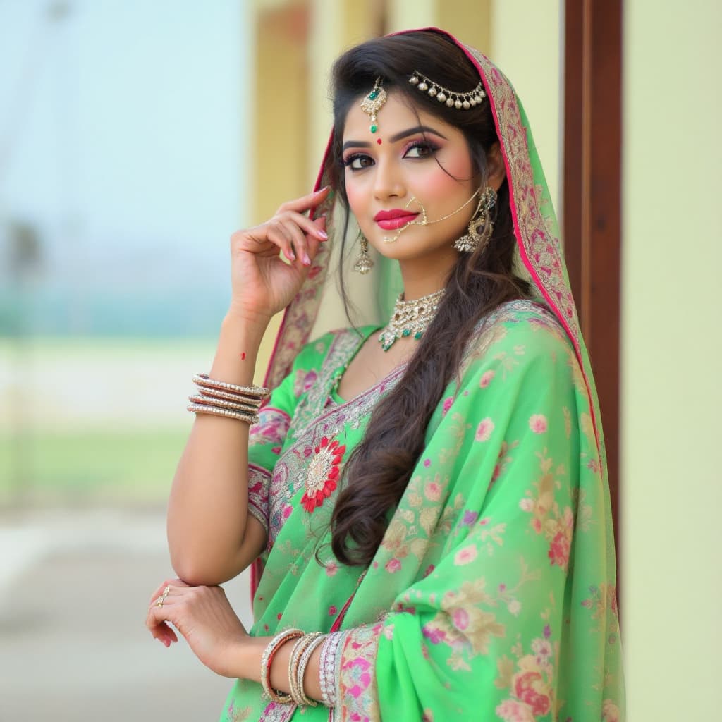 AI generated: Indian fashion girl photography