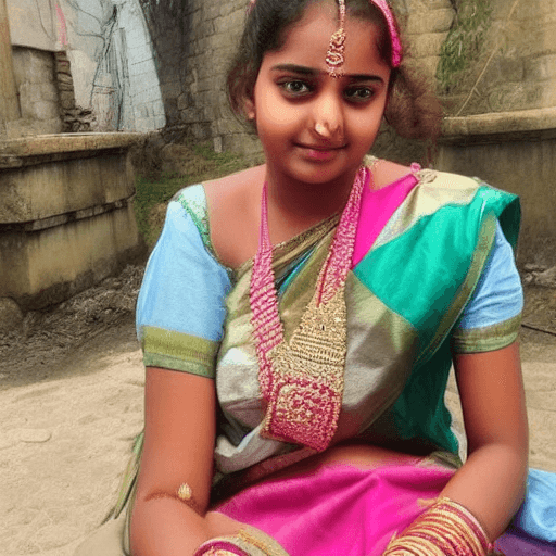 AI generated: A beautiful girl name Sameera of Telangana
