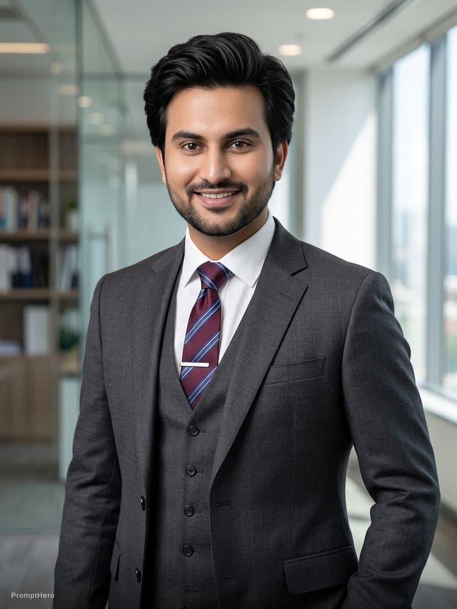 AI generated: Create a professional profile picture. Wear a suit. 
