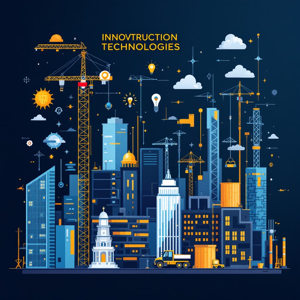 AI generated: Create an image related to the theme of innovative construction technologies, with no text in it.