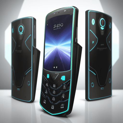 AI generated: Design an attention grabbing picture of a futuristic phone