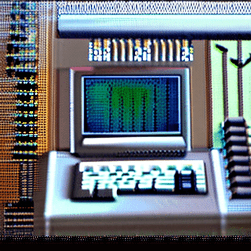 AI generated: amiga 500, monitor, game giana sisters