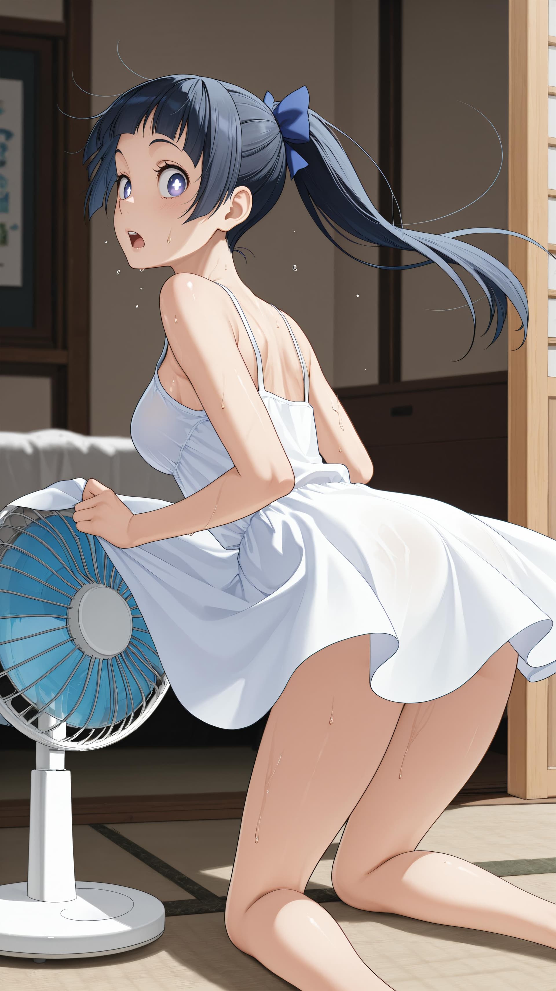 Fanning crotch/breasts - Concept Lora