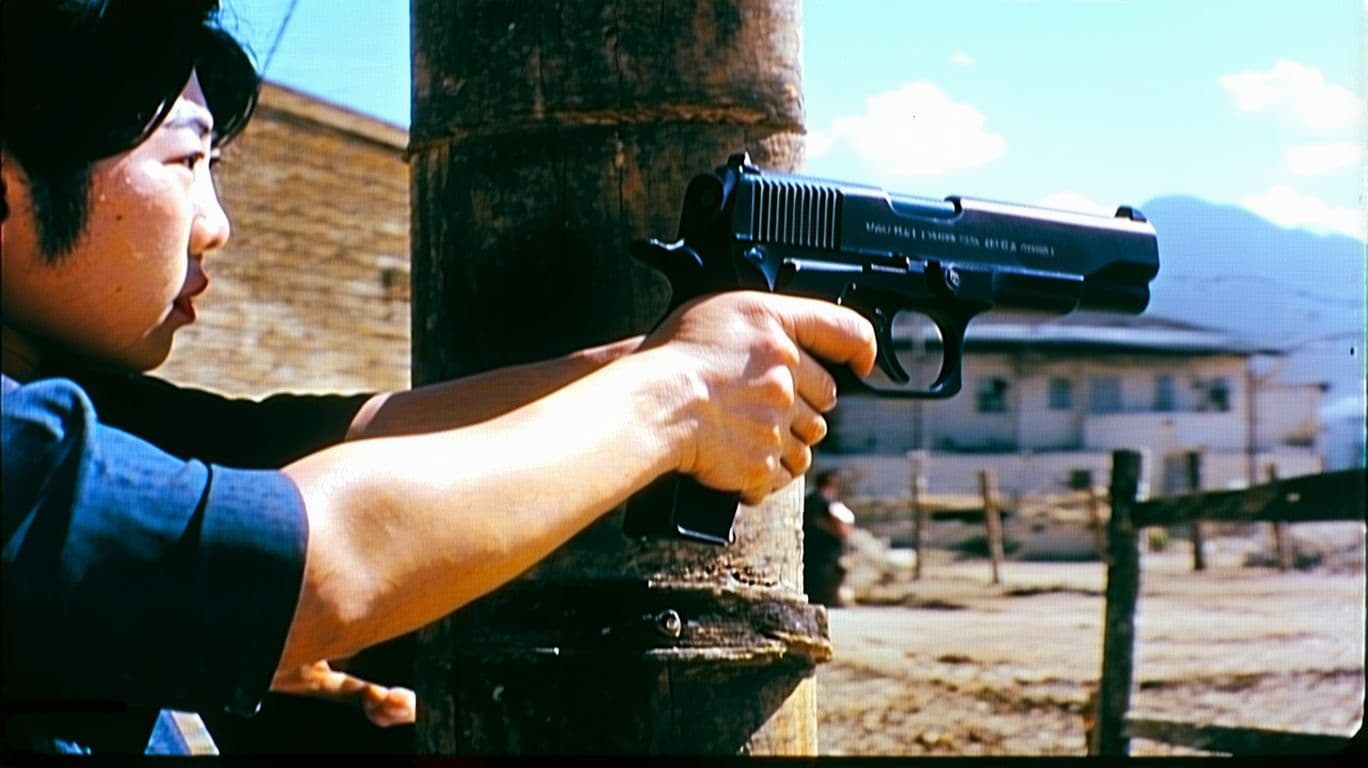 AI generated: /imagineScreengrab of 1950's Super Panavision 70 movie. Retro in color. Jun-hee Squid Game season 2 ...
