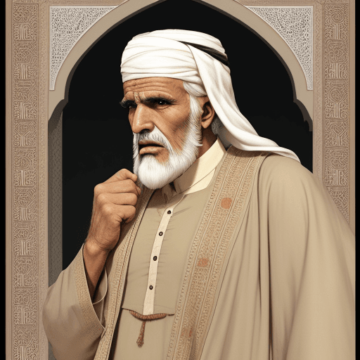 AI generated: omar mokhtar old man with arabic cloths