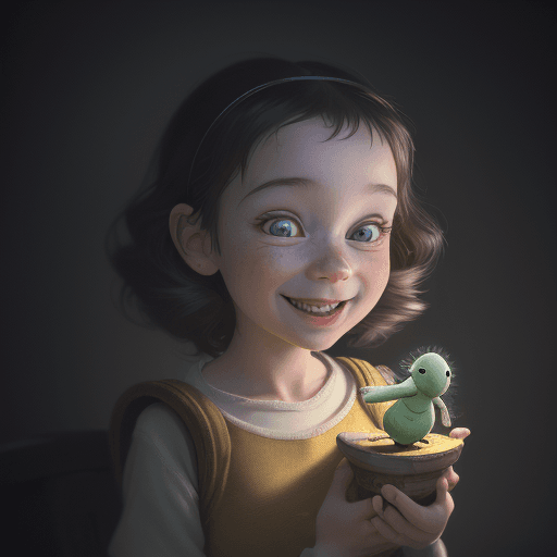 AI generated: An image of a happy cartoon litle girl
, Pixar style,, perfect composition, beautiful detailed intri...