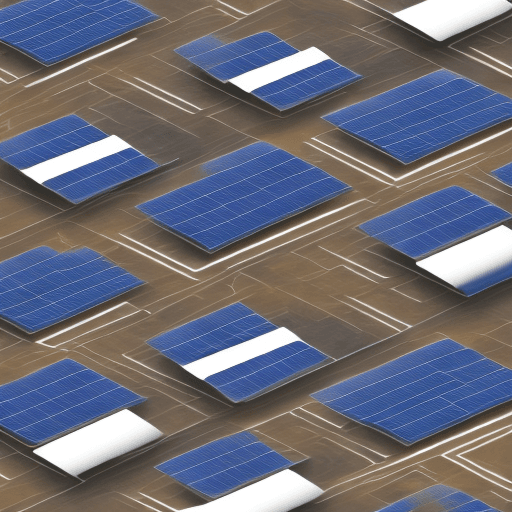 AI generated: Abstract flat illustration of software made for selling and designing solar panels