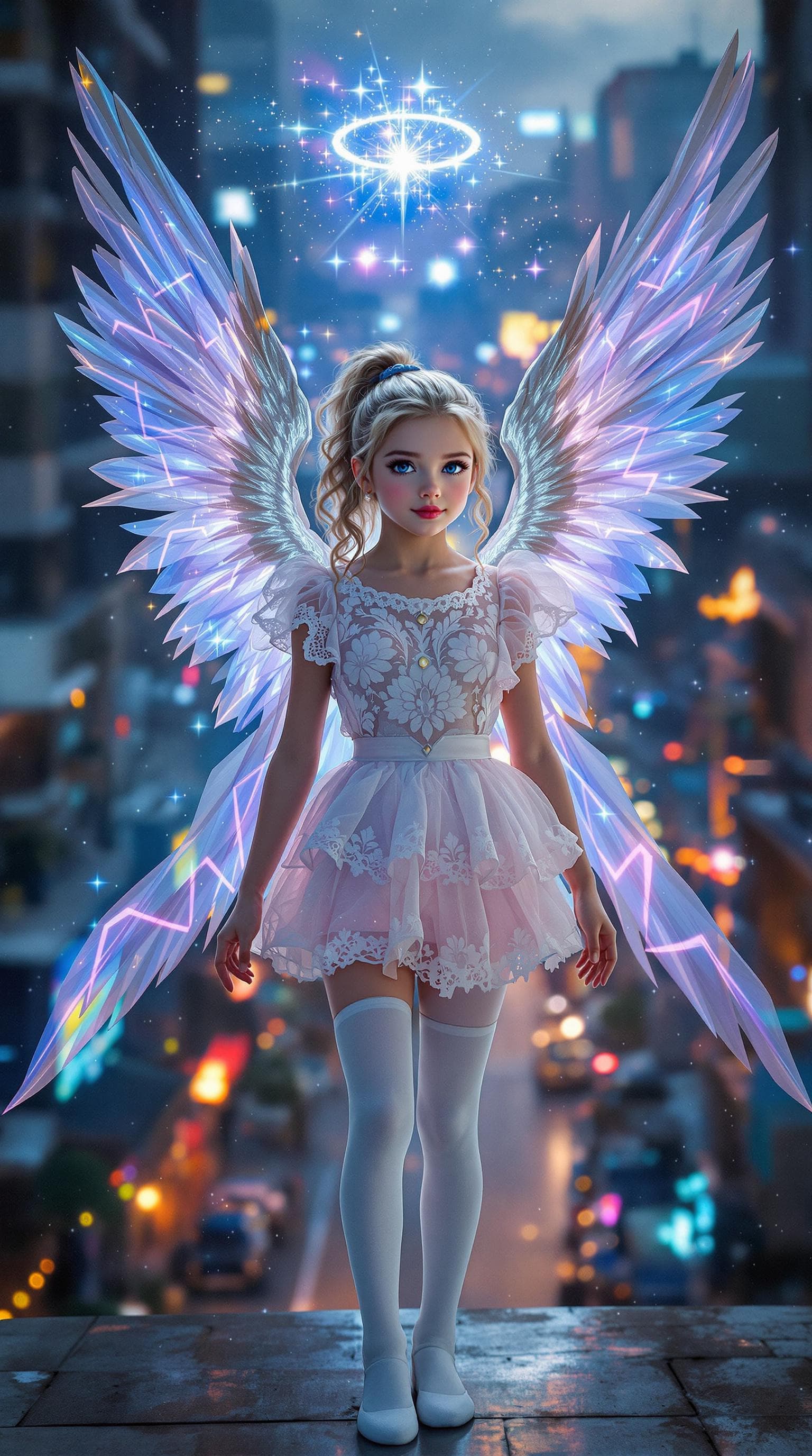 AI generated: a professional photo of a exceptionally beautiful girl in the world  ((Angelica))  (age 7), (seven y...