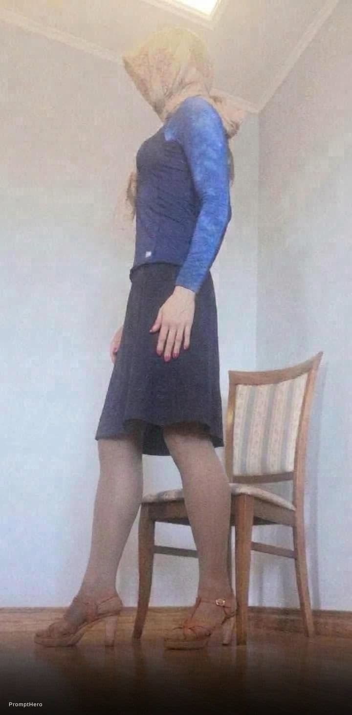 AI generated: Make fingers and palms of woman on picture more thin. Make her legs a bit more thick. 