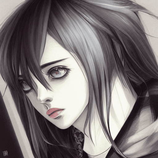 AI generated: man in skate, anime realism style, realistic artstyle, billie eilish portrait, in the art style of b...