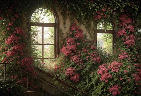 0953 windows full of flowers