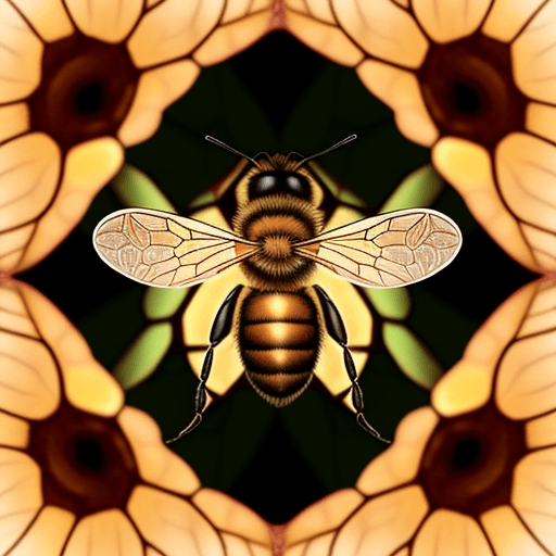 AI generated: honey bee by the golden ratio