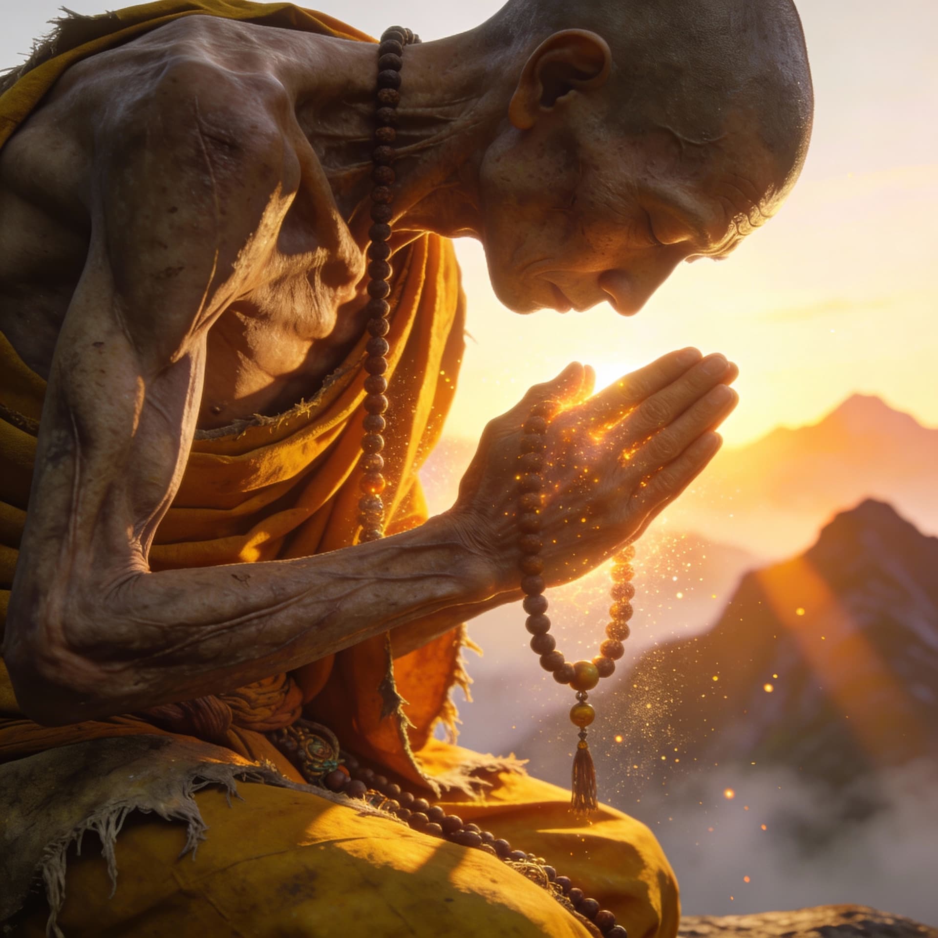 AI generated: Photo of an ultra realistic, dramatic light, bright sunrise, cinematic lighting, battered, low angle...