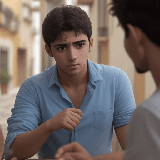 AI generated: UNA PERSONA JOVEN TOMANDO DE LA MANO A UN VIEJITO PARA CUIDARLO