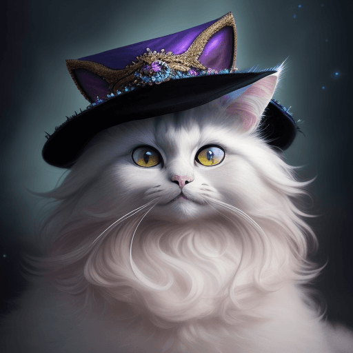 AI generated: paint a fluffy , dreamy, majestic cat, ultra detailed, ultra realistic, epic, barok, opulent, fillgr...
