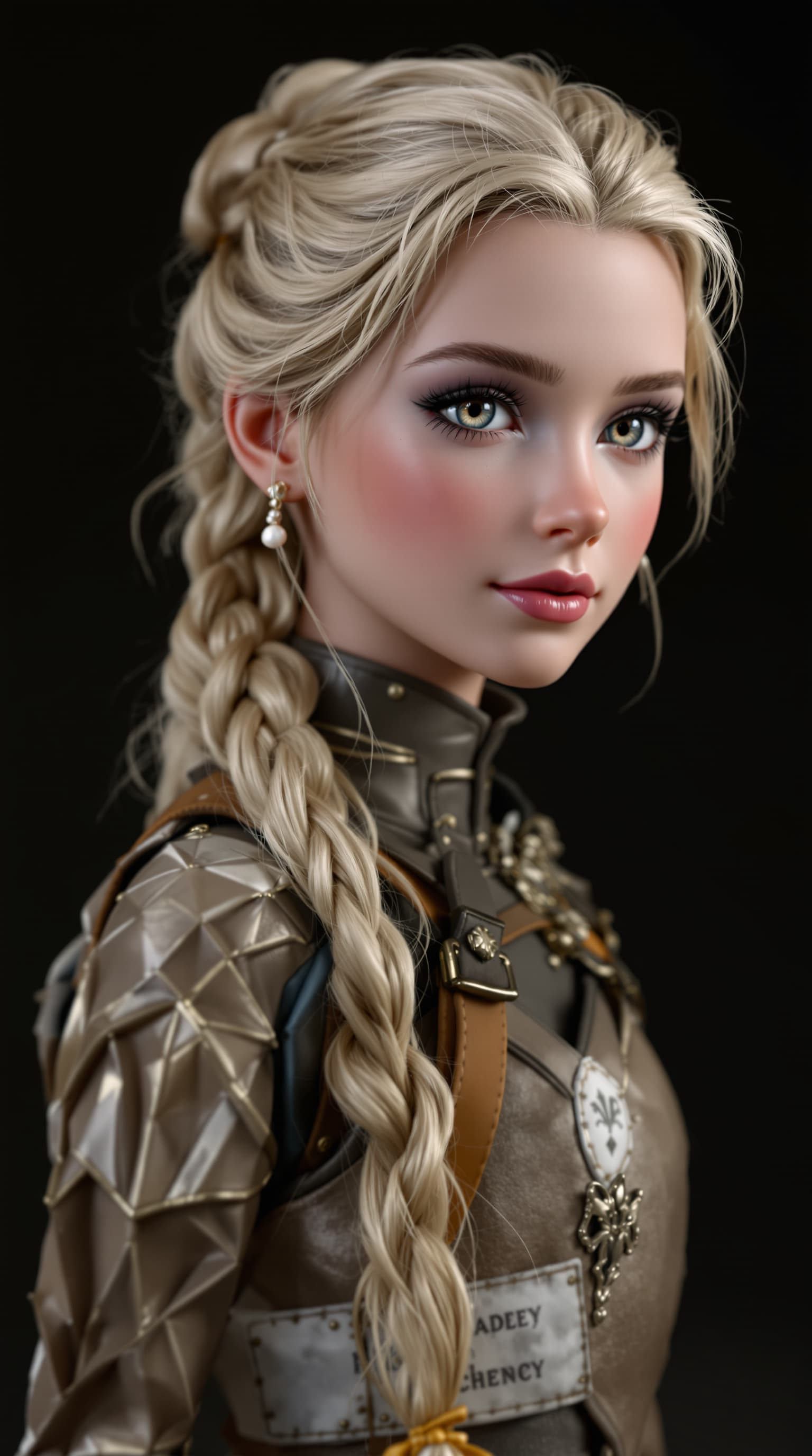 AI generated: A professional photograph captures the exquisite porcelain figurine of Princess Charlotte of Wales a...