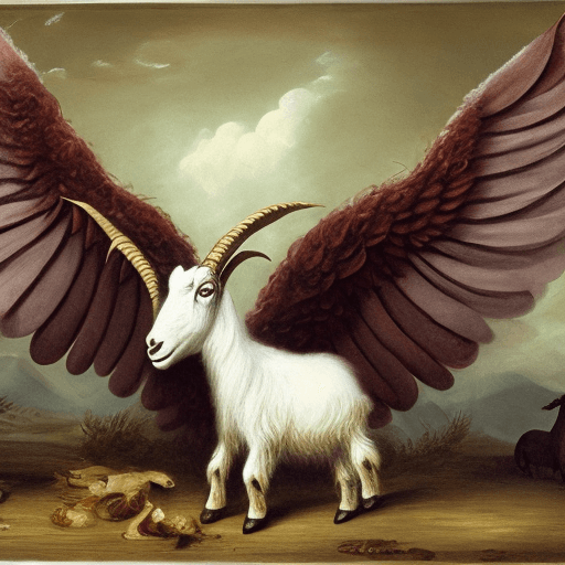 AI generated: With goat with six wings
