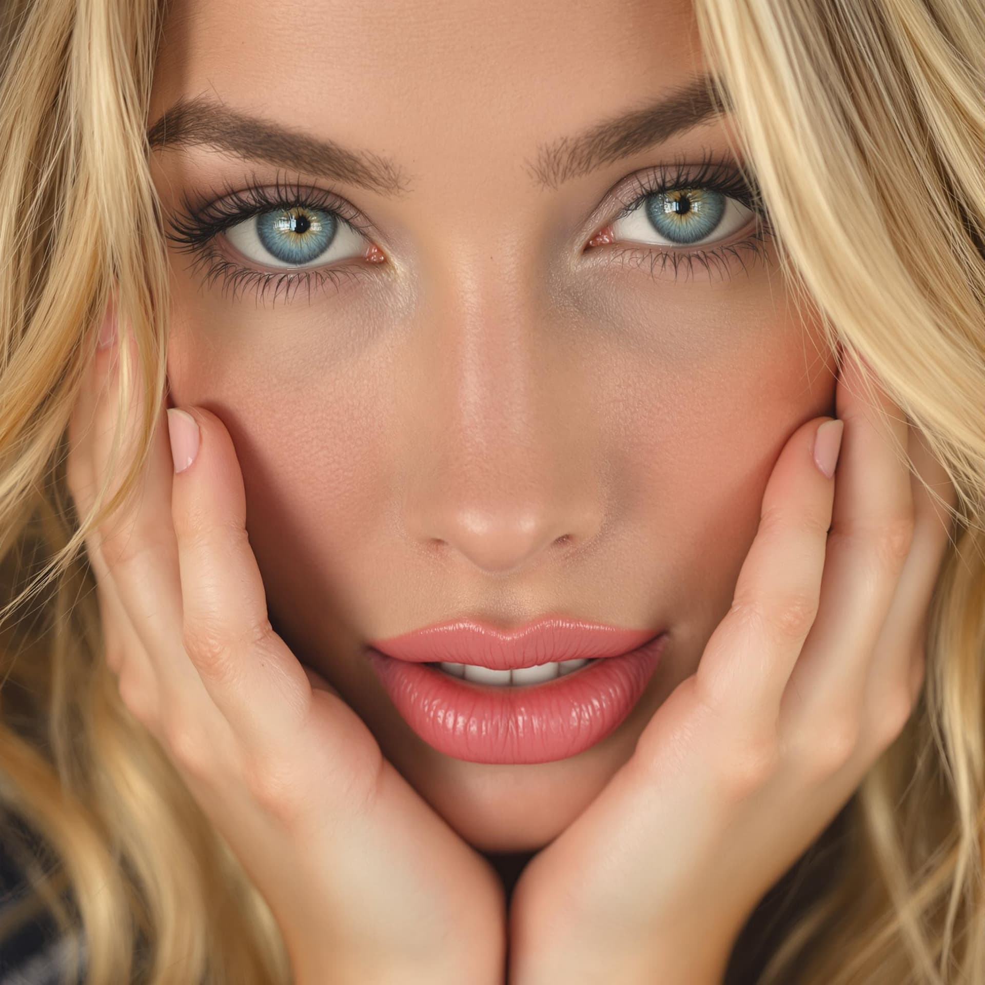 AI generated: Goddess close-up portrait big tits big nipples blonde nude 