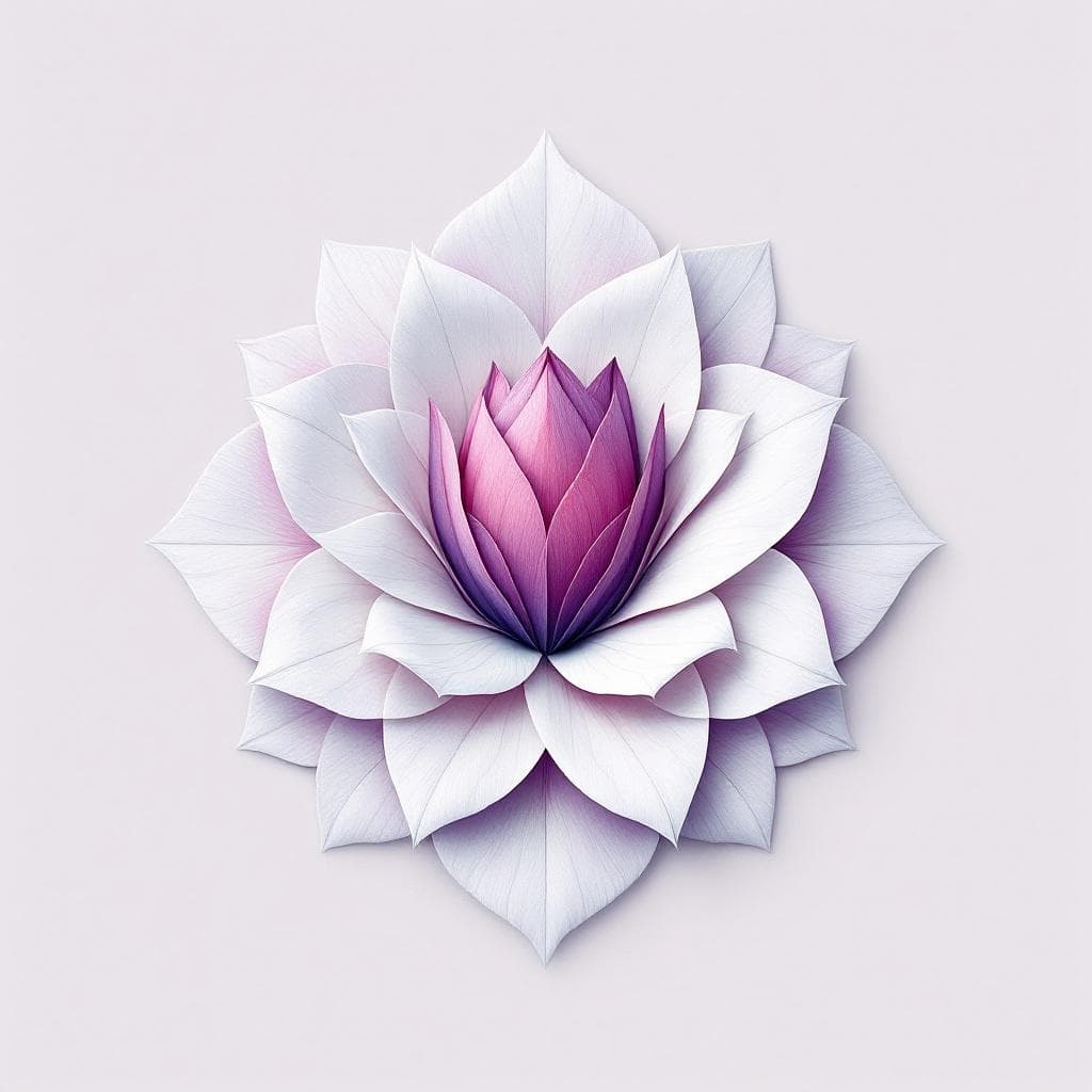 AI generated: Create an Emblem of the 14 High Fashion Dominarcs (Beauty & Presence). Emblem: A petal folding into ...