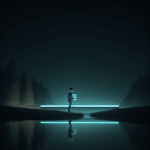AI generated: raw photo, detail, fujifilmxt3, ray tracing, 8k uhd, hdr, a computer game player stands on the shore...