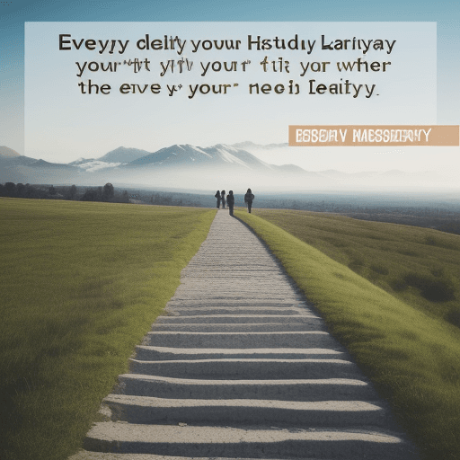 AI generated:  Everyday create your history, every path you take you're leaving your legacy. 