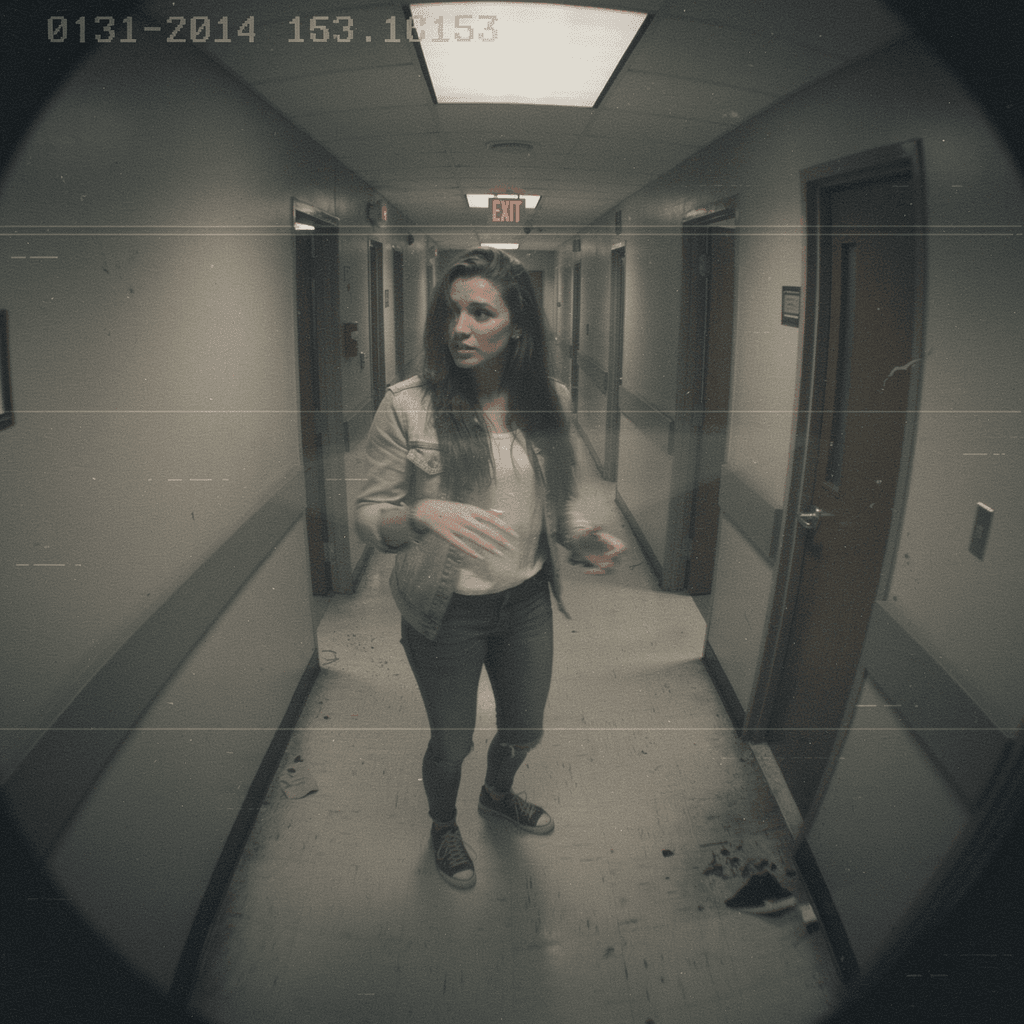 AI generated: RPG, Style: MACRO, a low-quality CCTV camera with a slightly fish-eye lens effect. The camera's time...