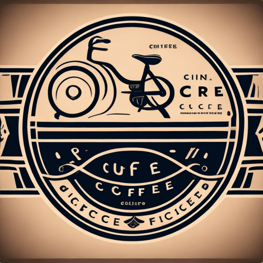 AI generated: Design a logo emblem that seamlessly blends the iconic silhouette of a bicycle handlebar with the al...