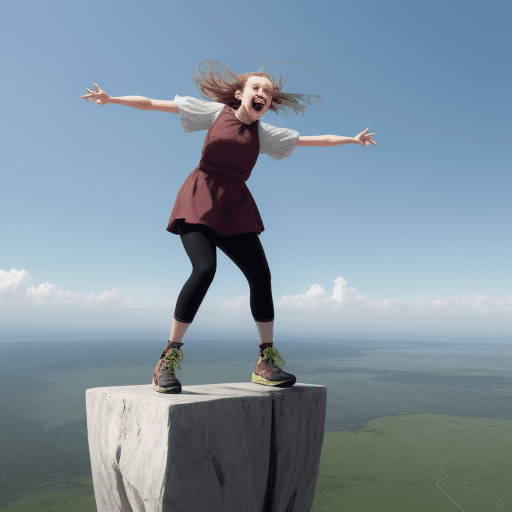 AI generated: I look at the height with enthusiasm