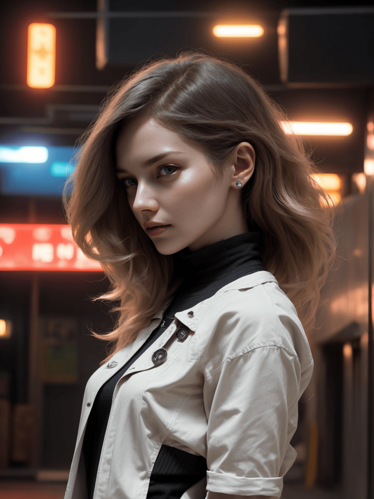 AI generated: [three-quarter close-up::12], [gorgeous face, long blond wavy hair, (pale skin:1. 2), pastel lightin...