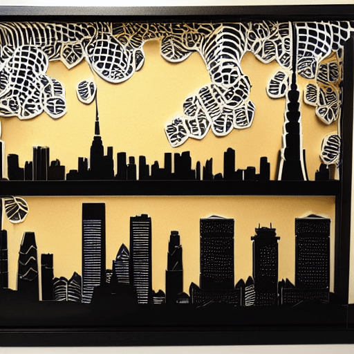 AI generated: japanese paper cut art diorama, New York city skyline, beautiful,stunning art,aesthetically pleasing...