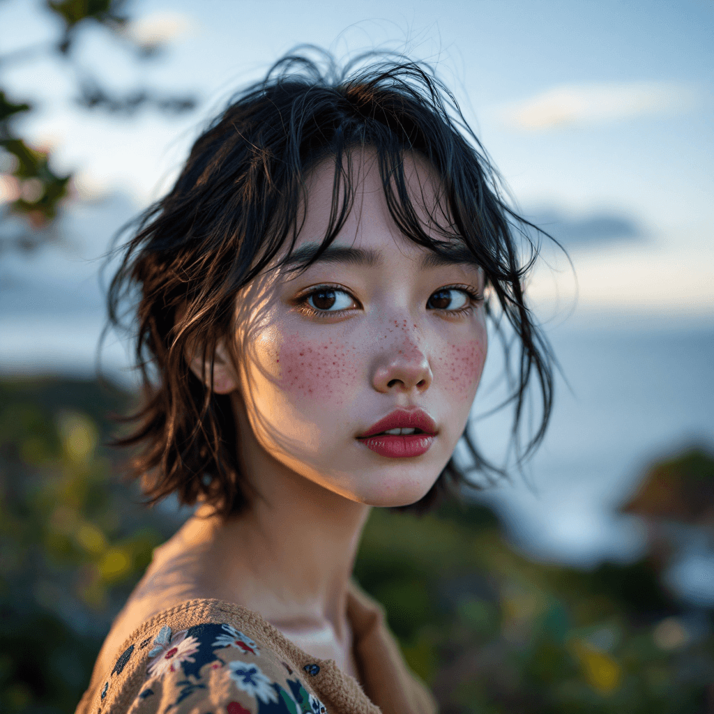 AI generated: Hyper realistic eye level exterior photo of a mid ceDetailed and realistic portrait of a 20 year old...
