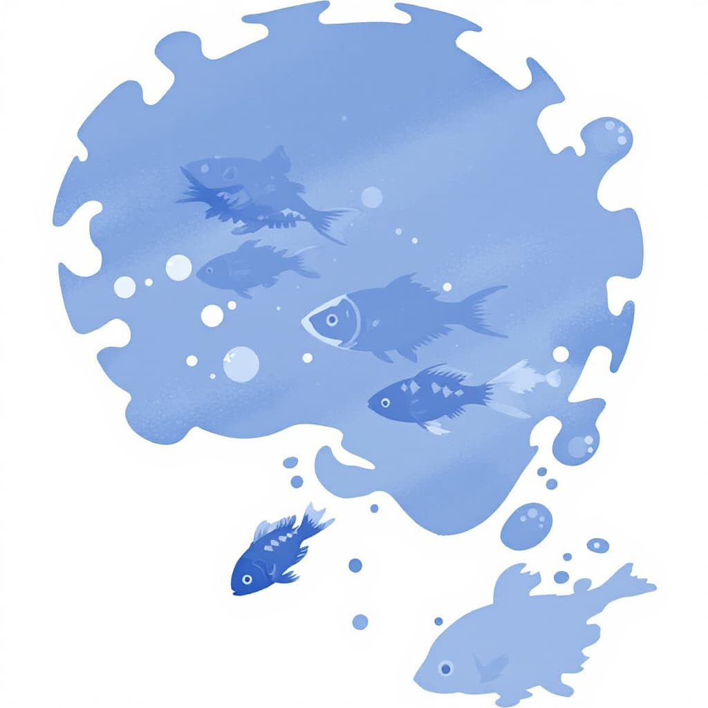AI generated: blue, guppies, fins, gills, guppies, bubbles, scales, currents 
--ar 16:9 --profile 9wfmrw7 993hh3f ...