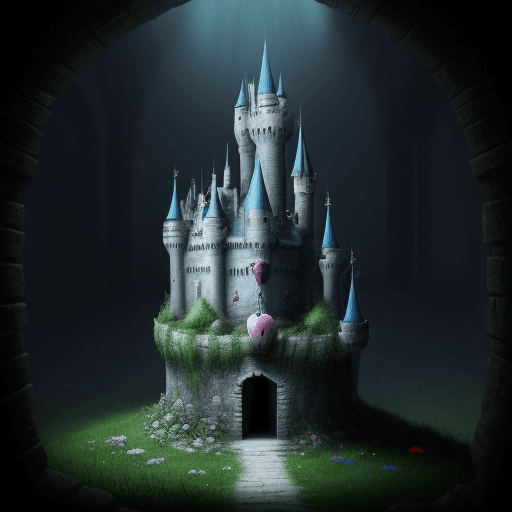 AI generated: dungeon fairytale masterpiece clown old castle empty sad fantasy melancholy