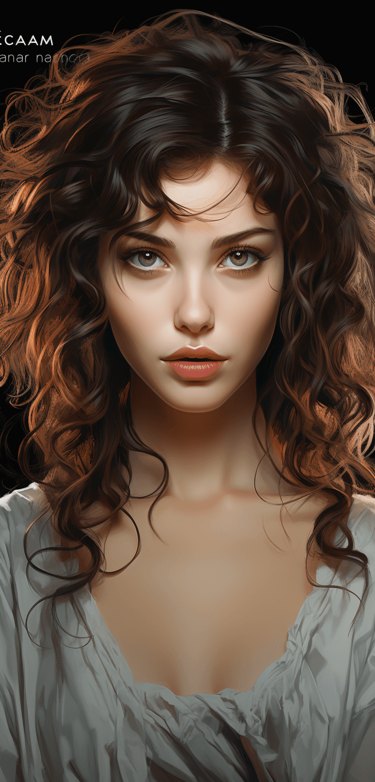 AI generated: a portrait of a beautiful woman drawn with pencil, in the style of vicente romero redondo, manga-ins...