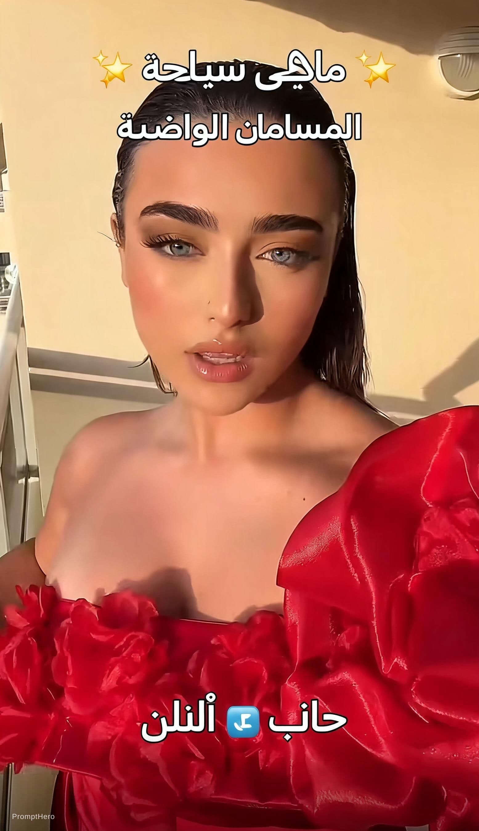 AI generated: اجعلني اعمل إعلان لملابس سباحه المسامات واضحه 