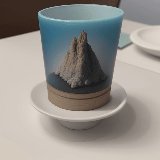 AI generated: Foto de um relógio de pulso em cima de uma mesa numa sala com a lareira acesa