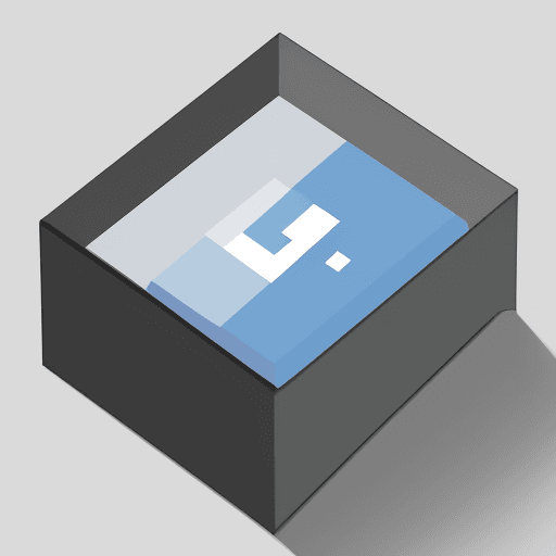 AI generated: make an icon that combines innovation and square.