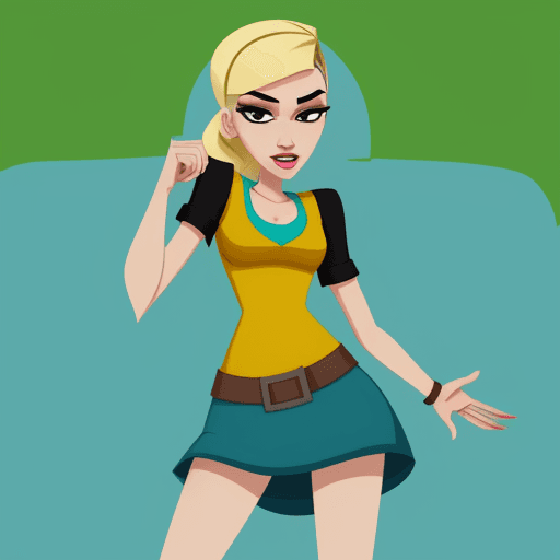 AI generated: Gwen (Total Drama Island)