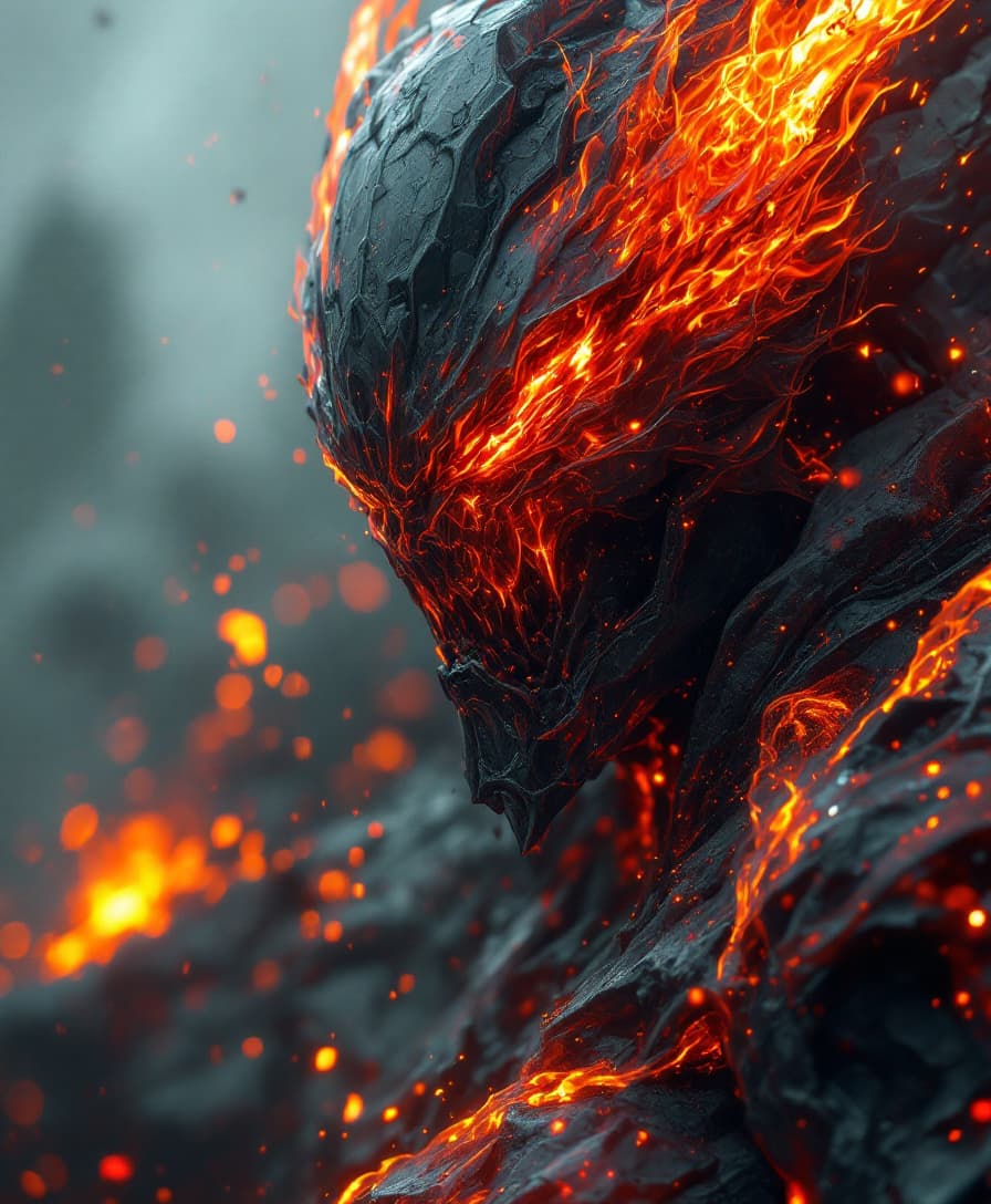 AI generated: character design, hell, fire, mist, photorealistic, octane render, unreal engine, hyper detailed, vo...