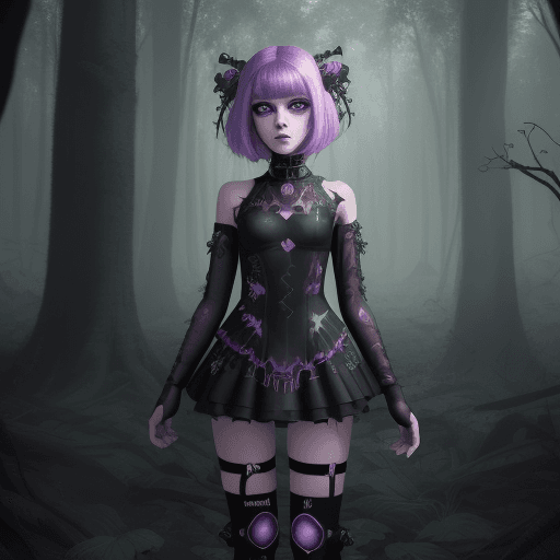 AI generated: pastel goth, (((masterpiece, best_quality, ultra-detailed, immaculate: 1.3))), epic, illustration, 1...