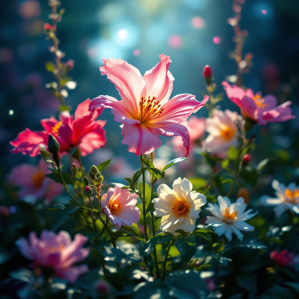 AI generated: flowers, cinematic lighting
