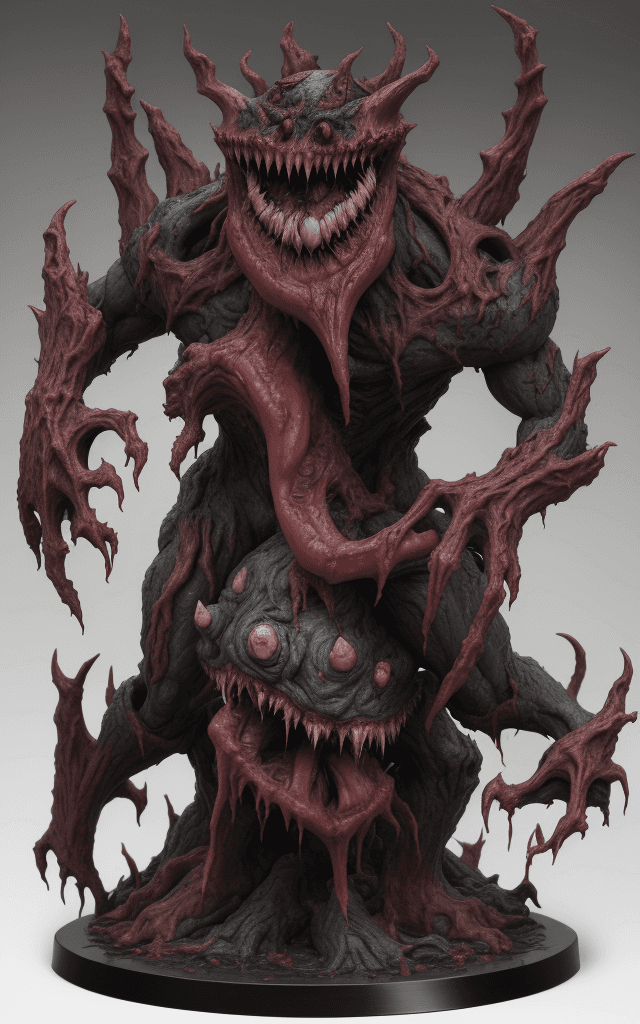 AI generated: The Devourer Figurine:

Height: 7 inches
Material: Vinyl
Description: The Devourer figurine stands a...