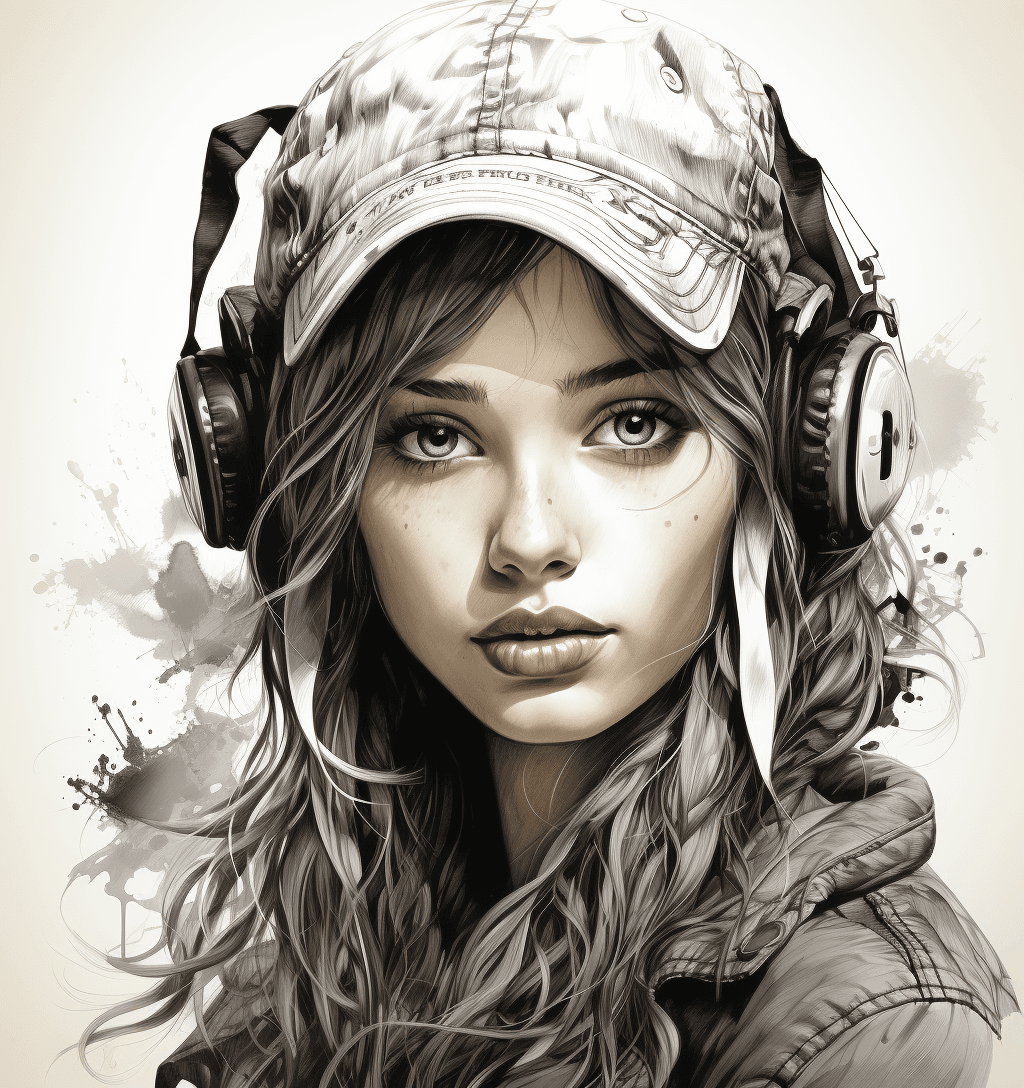 AI generated: drawing for teens how to sketch a teenage girl, in the style of photo-realistic compositions, exquis...
