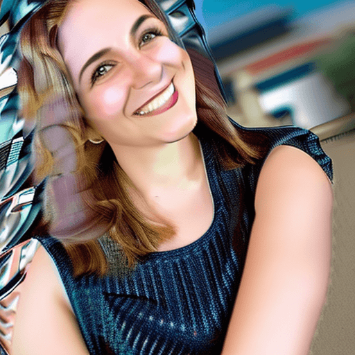 AI generated: celebrity portrait of a beautiful woman with long light brown hair, wearing a backless outfit, looki...