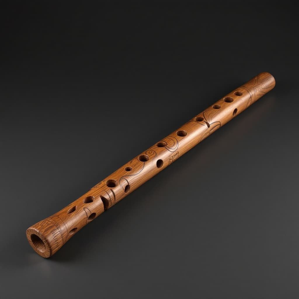AI generated: peruvian wooden flute 