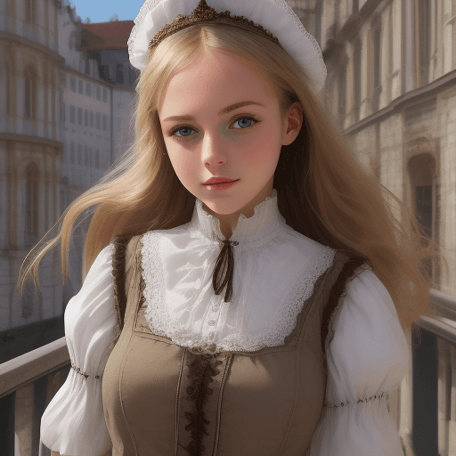 AI generated: European girl
