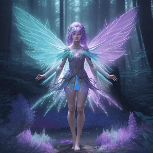 AI generated: Magical Forest scenery, chronomancer(a female), a time-manipulating mage,clean skin, particles of li...