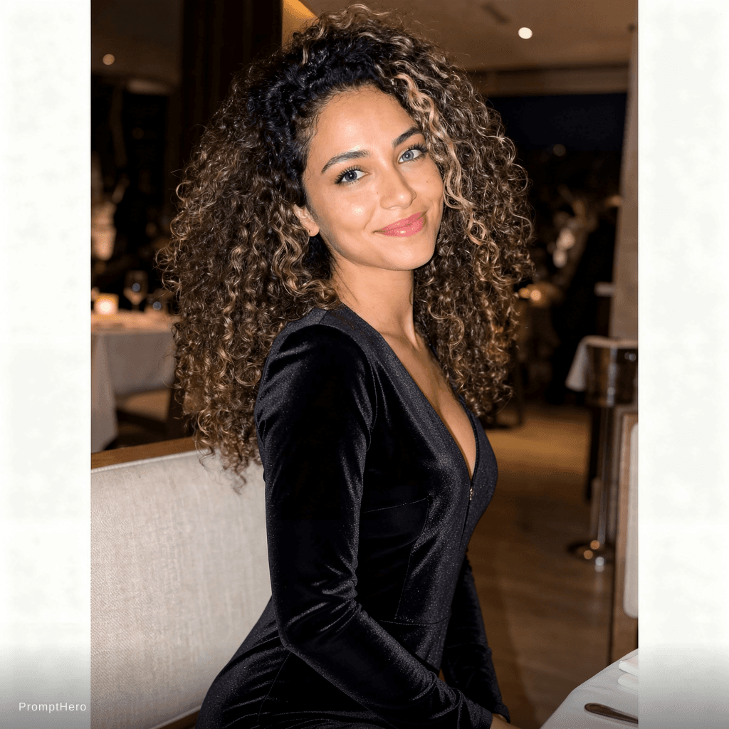 AI generated: More sexy with low cut dress