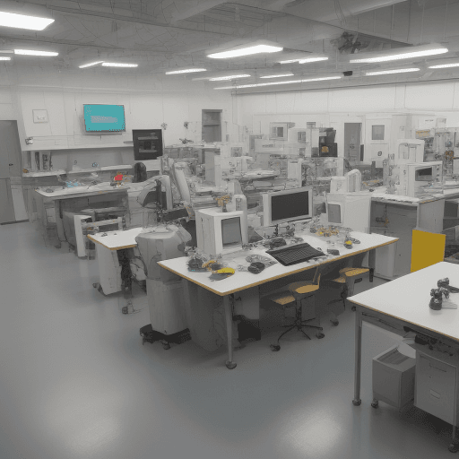 DreamShaper prompt: robotics laboratory