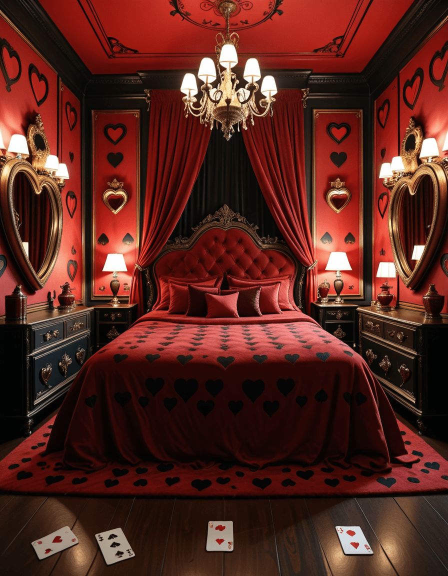 bedroom of the Queen of Hearts illu